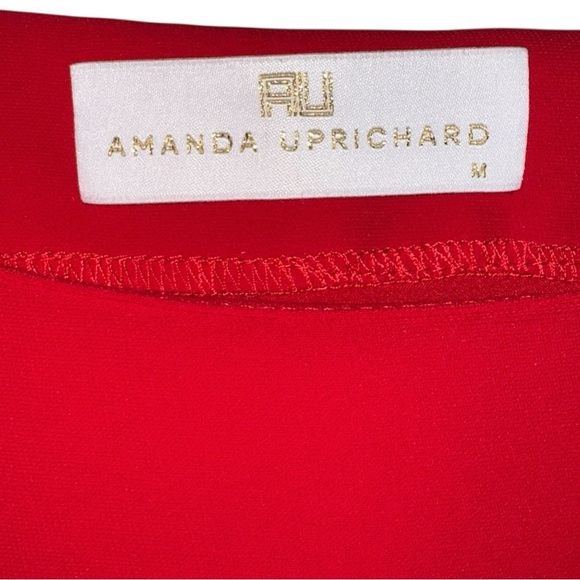 AMANDA UPRICHARD Red Sleeveless Square Neck Mini Dress Medium - Picture 6 of 6